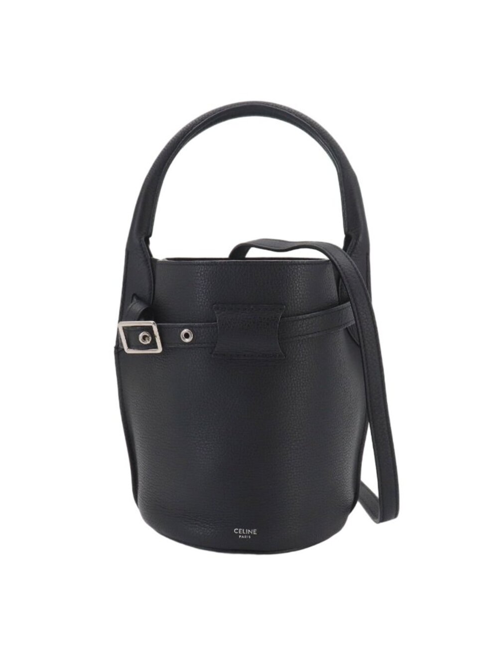 Celine Big Bag Bucket Nano 2-Way Bag Leather Black